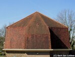 Oostgevel, kap van de collegezaal.
<br/>
Gert-Jan Lobbes, 2017